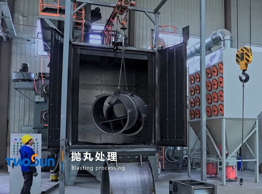 النفخ الرملي في تصنيع المراوح